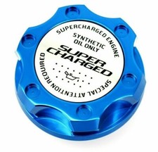 Vms Racing Blue Supercharged Cnc Engine Oil Filler Cap For 05-17 Ford Mustang