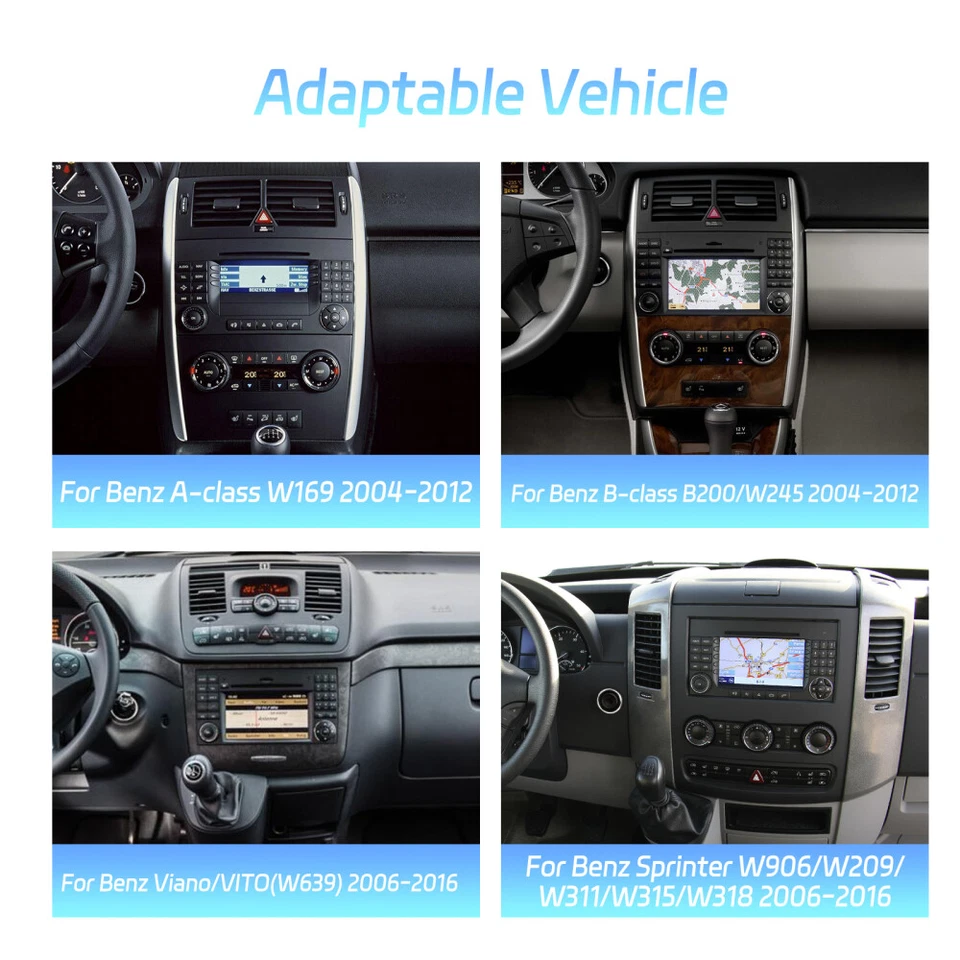 Carplay Autoradio GPS Navi Für Mercedes Benz B A Klasse W245 W169 Sprinter W906 - Bild 4 von 4