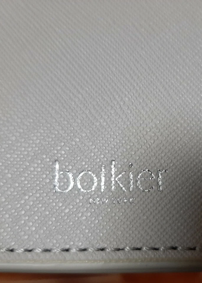 NWT Botkier NYC LENNOX Box Textured Leather Crossbody Dove White Gray Tag $248 - Image 3 of 4