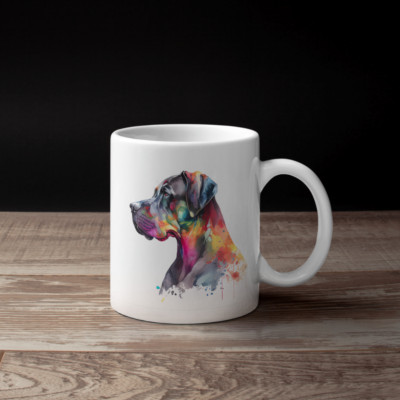 Kaffeetasse Deutsche Dogge Rainbow Style Tasse Kaffee Becher Dog Love Geschenk