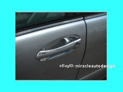 4 carcasas de manija de puerta cromadas de acero inoxidable para Mercedes Benz W211 Clase E 2002-2009 Foto 4 de 4