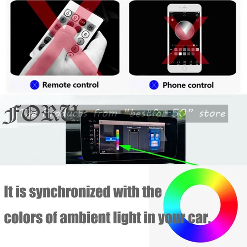 For W205 Mercedes-Benz C Class COUPE 64 Color Ambient Light AC Vent C43 C63 S - Picture 12 of 12