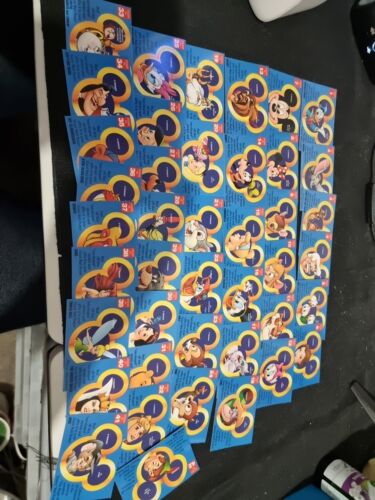 1990's Dynamic Marketing Aust. Disney Mickey Mouse Ear Shaped Stickers Set Of 42 - Picture 1 of 13