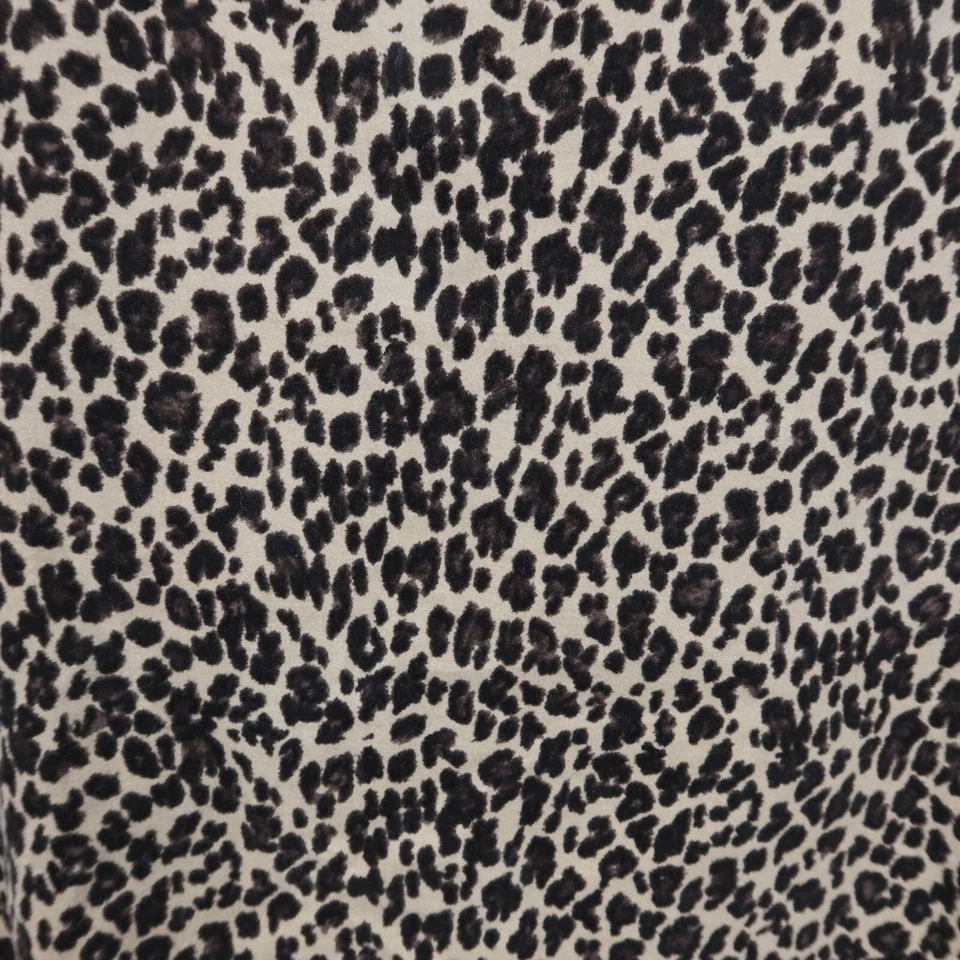 TALBOTS заводской размер 10 хлопок смесь желтовато-коричневый черный леопард печать бархата карандаш юбка - Изображение 3 из 4