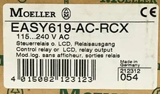 EATON MOELLER EASY619 AC RCX LCD EASY Relay 115-240 VAC Control Relay Module