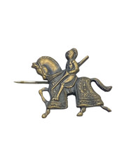 Vintage Medieval Knight Cavalry Battle War Holy Land Crusades Chivalry Badge Pin
