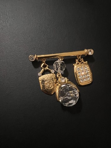 Anne Klein Signed Rare~Vintage Estate Gold-Tone Brooch