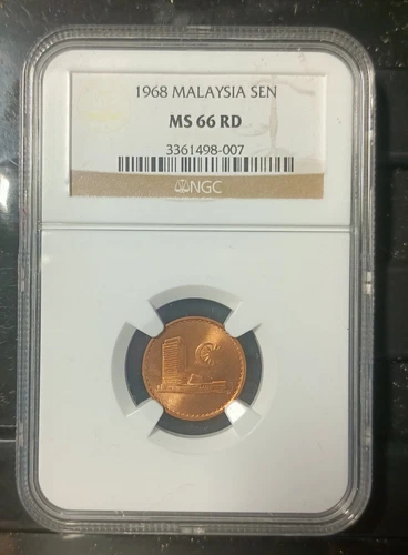 MALAYSIA  1968 1 CENT COIN NGC  MS66RD.