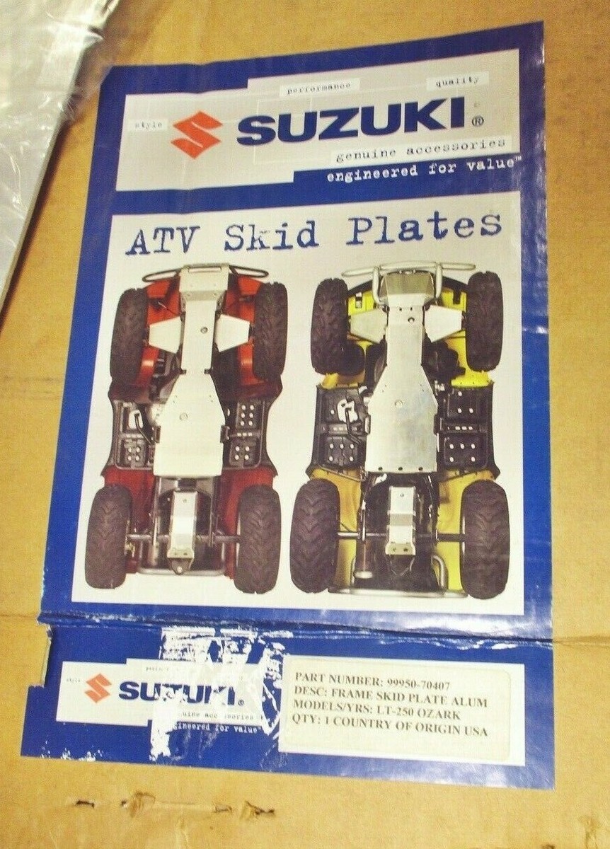 happy!品 SUZUKI LT250 NEW ALUMINIUM FRAME SKID PLATE 99950-70407 LT 250 LT