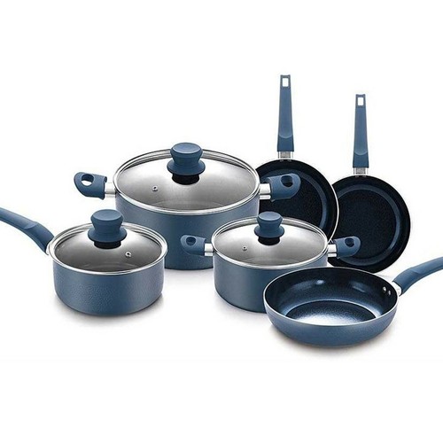 URBNCHEF Diamond Ceramic Teal Blue Induction Cooking Saucepans Frying