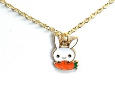 Children's Bunny and Carrot Necklace