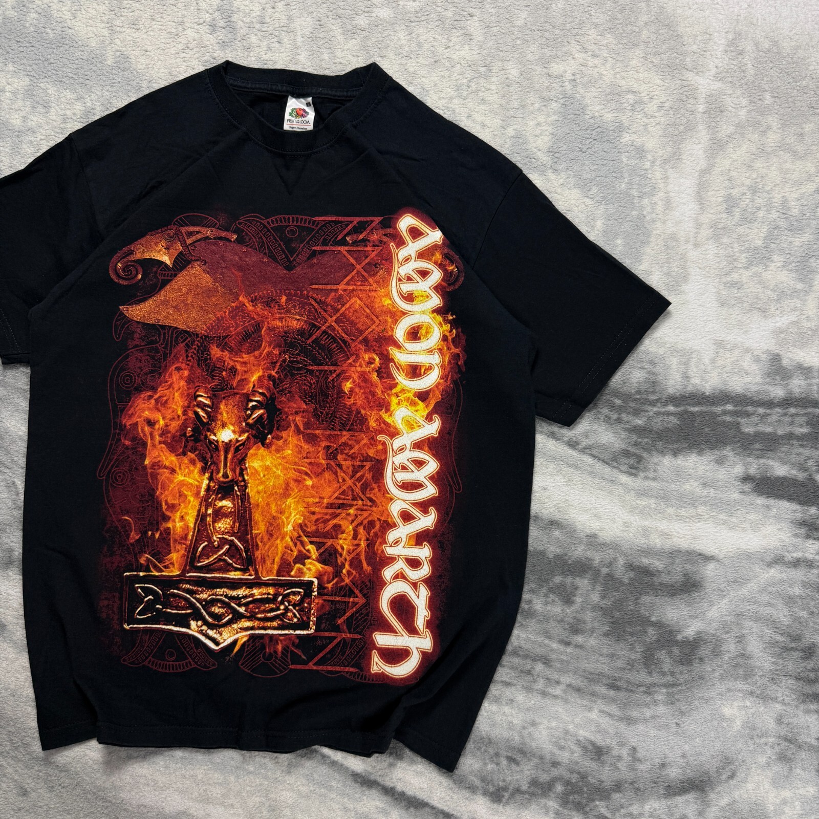 Vintage FOTL Amon Amarth 2000s Y2K Guardian of Asgaard Black Size Medium T-Shirt image 2