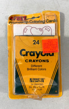 1987 Binney Smith Crayola Crayons 24 Count with Friendship Coloring Cards NOS