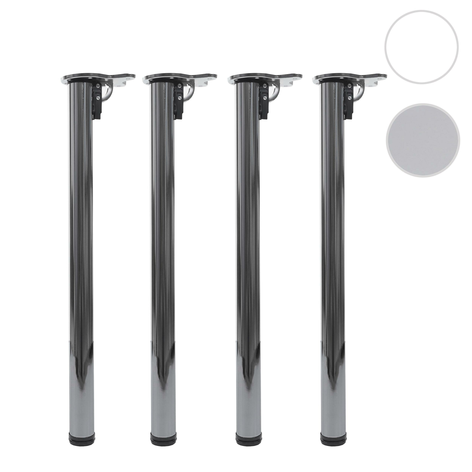 4er-Set Tischbein HWC-H34, für Esstisch/Schreibtisch Tischgestell, klappbar 72cm