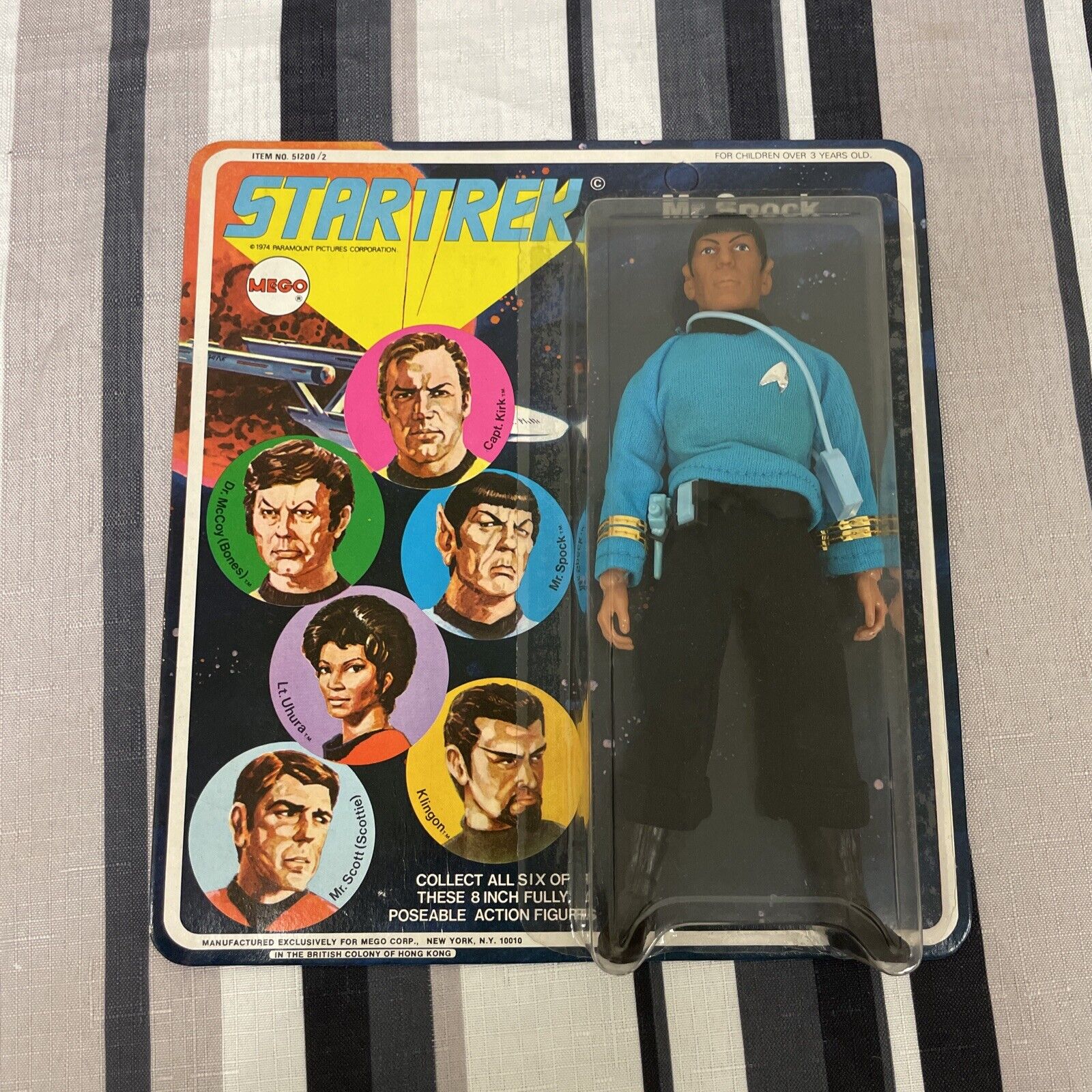 Star Trek 1974 MEGO Vintage Mr. Spock Unpunched