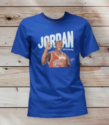 Nike Air Jordan T-Shirt Large Flight MVP Photo Cereal Graphic Tee Blau DV8434