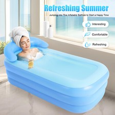 Folding Portable Adult Inflatable Tub Bathtub Spa Warm Bath Tub Blow Up PVC