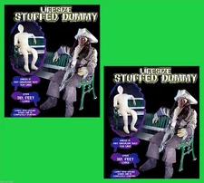LifeSize STUFFED FLEXIBLE DUMMY BODIES Halloween Holiday 2 Pc Spooky Dead Props