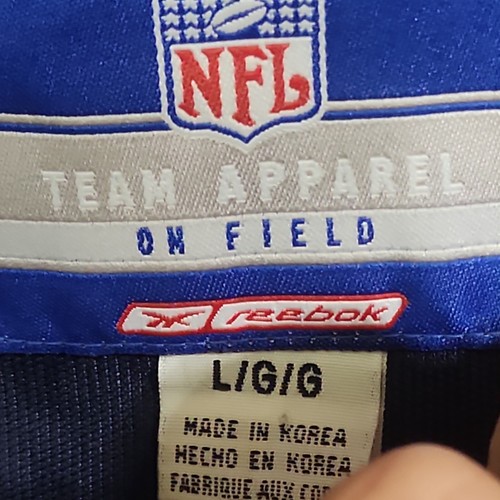 Reebok Jacket LA RAMS NFL Embroidered LARGE ST Louis On Field Los Angeles Blue L - Picture 6 of 12
