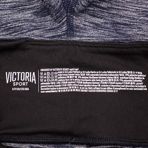 Victoria Secret kleine Damen-Sport-Knockout-Capri-Leggings blau Abstand S - Bild 12 von 13