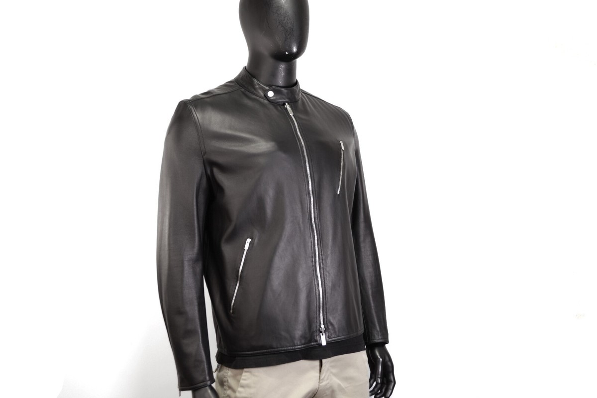 8000$ HERMES Men Leather Bomber Jacket reversible black 8000$ HERMES Men Leather Bomber Jacket reversible black
