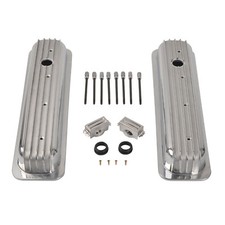 For Sbc Chevy Vortec 5.0 5.7 350 87-97 Finned Short Valve Cover 12 Air Cleaner