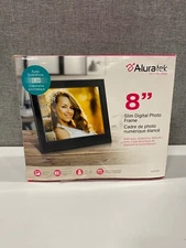 Aluratek 8" Slim Digital Photo Frame with Automatic Slideshow, USB/SD/SDHC Su...