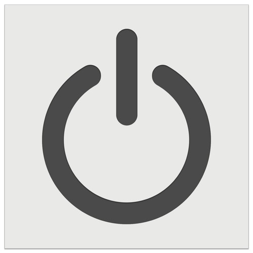Power Symbol On Button Computer Wall Cookie DIY Craft Reusable Stencil - 第 1/10 張圖片