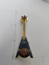 Hard Rock Cafe Houston - Oil Tower Flying V Guitar HRC Logo Pin - Pin Pals 3LC