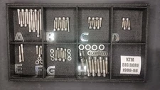 KTM 350 440 500 540 550 1986-96 Polished Stainless Engine Bolt Screw Set Kit