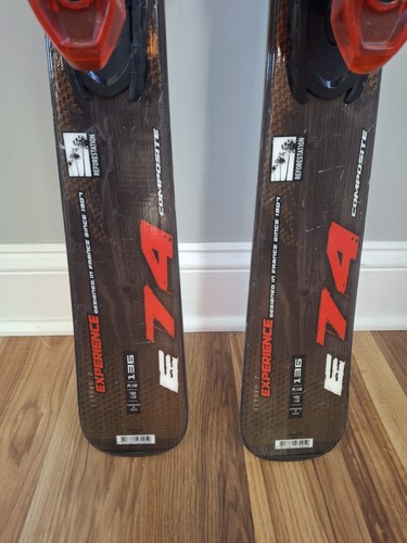 Rossignol E74 Flat Skis 136 cm W Bindings Used Powder Skis - Picture 2 of 5
