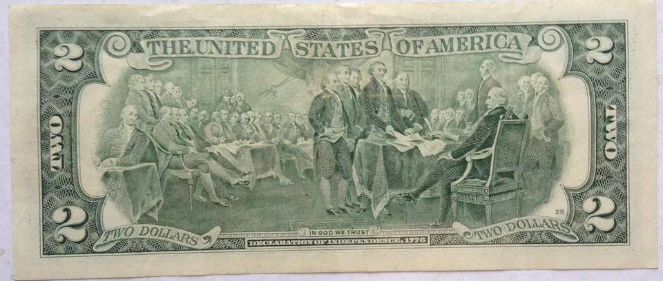 USA 2003 Series $2 note B 22862638 A - Image 2 of 2