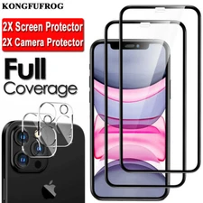 For iPhone 16 15 14 13 12 11 Pro Max Screen Protector Camera Lens Tempered Glass