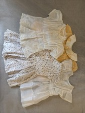 Lot of 5 Vintage Baby Girl Dresses Clothes Smocking, embroidery, lace.