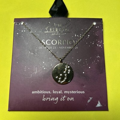 Soul Stacks  Astrology Necklace  Scorpio   Gold Pendant New.