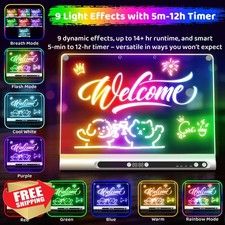 16" LED Drawing Board Rechargeable 9 Color Modes Glow Pad Sketch Gift