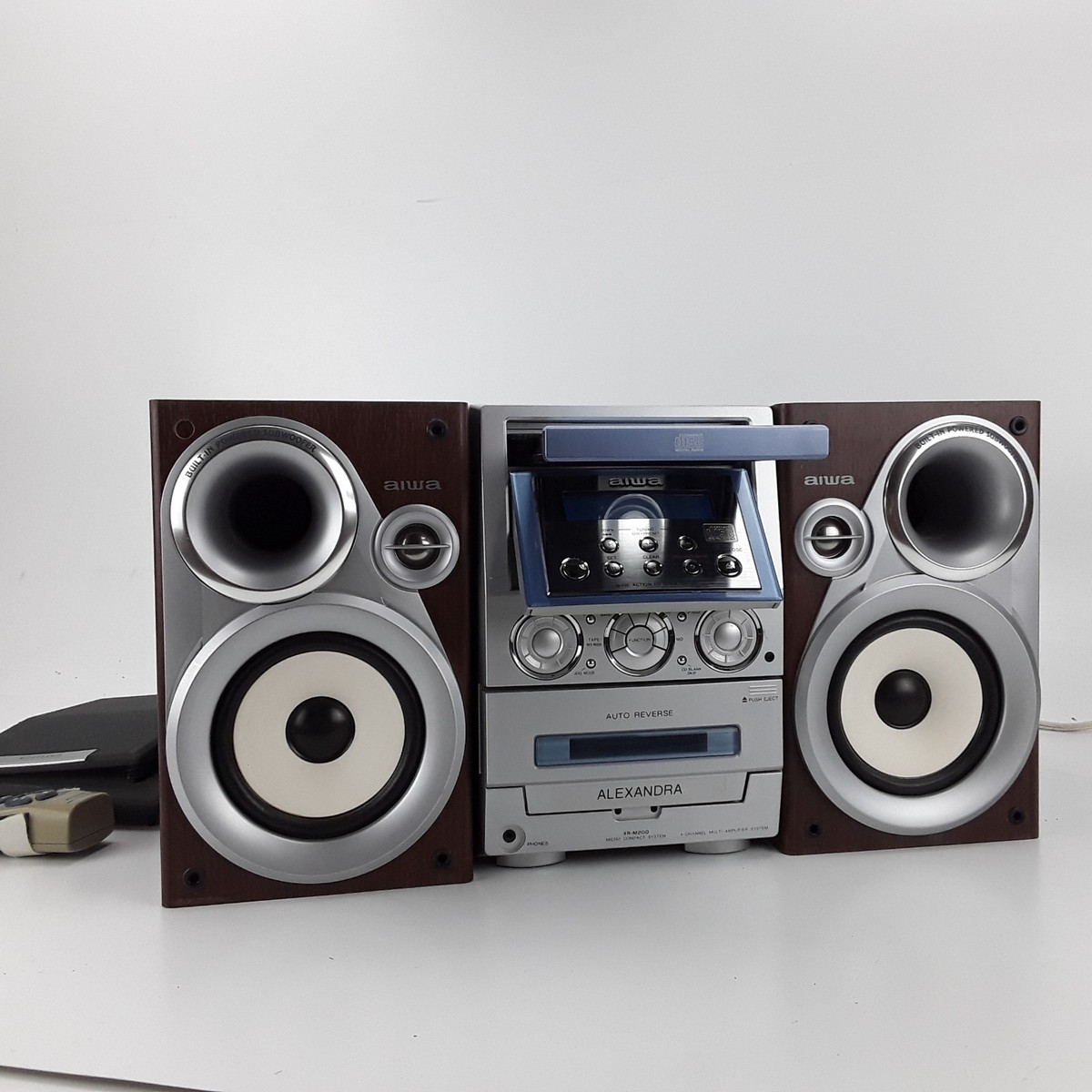 Aiwa XR-M200U Micro Hi-Fi Shelf System CD Radio Cassette Remote SX