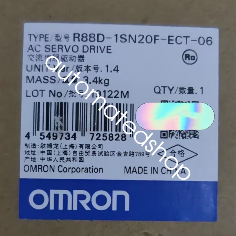 1Pcs NEW Omron R88D-1SN20F-ECT-06 Servo Driver Shipping DHL or FedEX