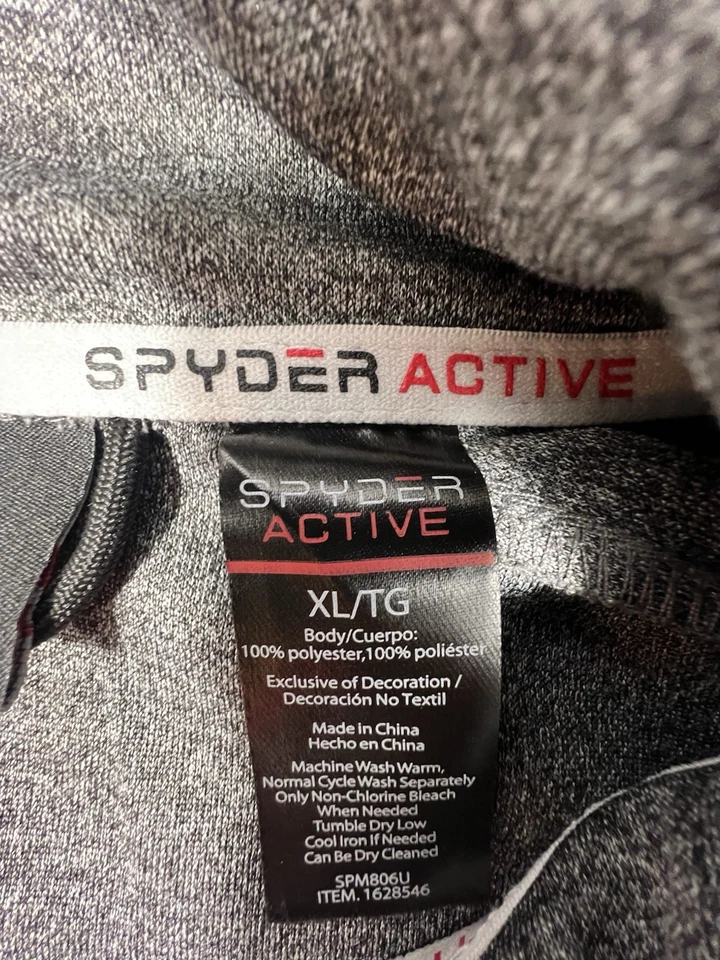SPYDER Mens XL Gray Full Zip Softshell Jacket ProWeb Stretch Performance NWOT - Image 3 of 4