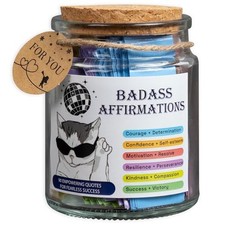 Badass Affirmation Jar, Affirmation Cards, Bestie, Positive Cards Badass Jar