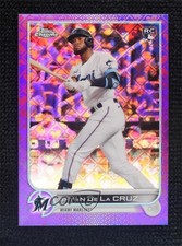 2022 Chrome Logofractor Edition Purple Refractor /250 Bryan De La Cruz #98 02u3