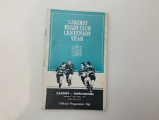 1977 Cardiff V Harlequins rugby match programme