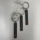 Dodge Key Chain Fob Ring Metal with Black Silver Red Colors Set of 3