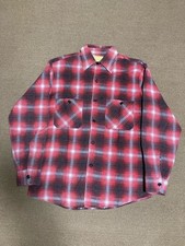 Vintage 1970s 1980s Sears Printed Flannel Shirt Tops Mens Size M Very Rare Item