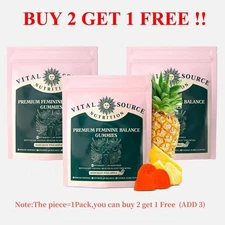 Vital Source Feminine Balance Gummies Hawaiian Pineapple Buy 2 Get 1 Free(ADD 3)