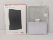 Mission Tablet Case For Amazon Fire HD 10 Tablet, Clear w/ Screen Protector NEW