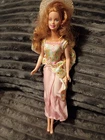 Vintage 1998 Barbie Doll Red Hair Floral Dress Pink Skirt Hat Mattel Malaysia