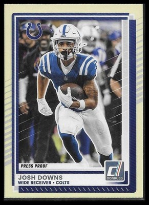 2025 Donruss #42 Josh Downs Press Proofs Yellow Indianapolis Colts