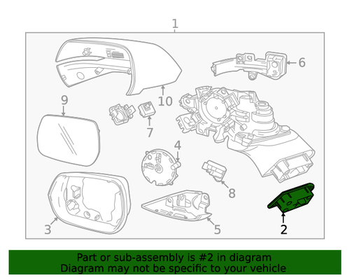 Genuine GM Mirror Assembly Gasket 42898797 - Bild 3 von 4