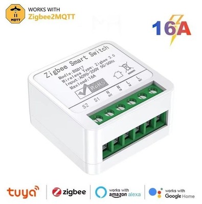 ZigBee 3.0 MINI Smart Schalter | 230V 16A | Google | Tuya | Alexa | HUE | NEU!